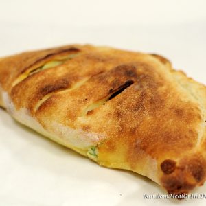 Donner Calzone & BBQ Sauce.